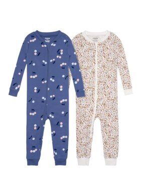 NWT Pekkle Baby 2-pack Floral Organic Cotton Sleepers Size 18M